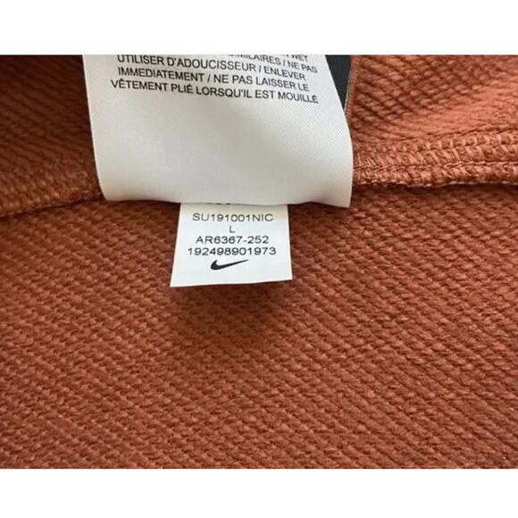 Nike Dri-FIT Rust Brown Wrap Top Women’s Large Short Sleeve Training Shirt Yoga - Picture 5 of 9